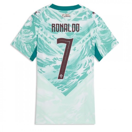 Stroje piłkarskie Portugalia Cristiano Ronaldo #7 Koszulka Wyjazdowej dla damskie MŚ 2026 Krótki Rękaw